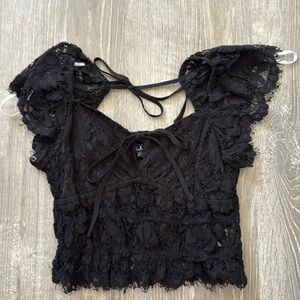 Lulus Lace Short Sleeve Top